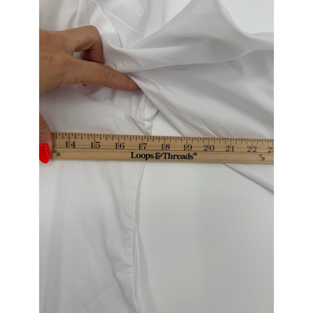 Madewell Puff-Sleeve Button-Up Shirt White Cotton Blouse XS NWT - Picture 7 of 10